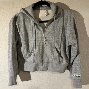 Adam Sellman Sport - Grey Cropped Zip Hoodie - Small